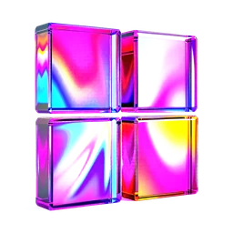 A glass Windows icon — four squares